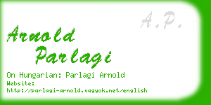 arnold parlagi business card